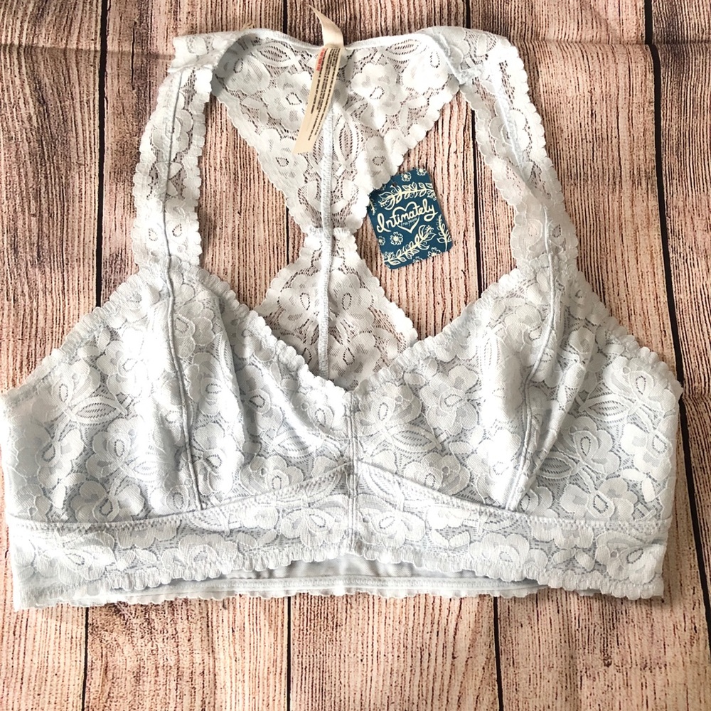 NWT FREE PEOPLE | Baby Blue Crop Top Size L